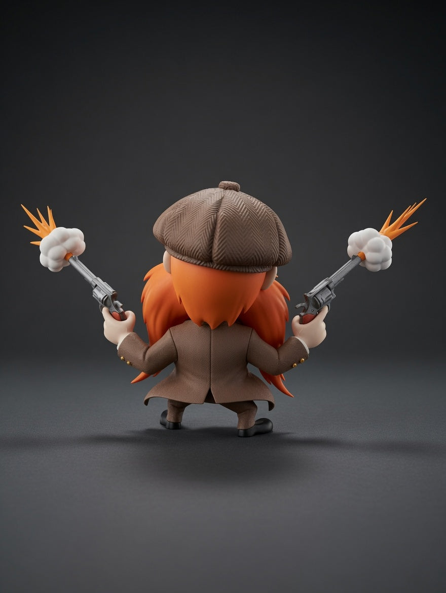 Figurine Gangster Moustachu 3D Imprimée – Style Années 20 – Décoration Geek JT Créa3D