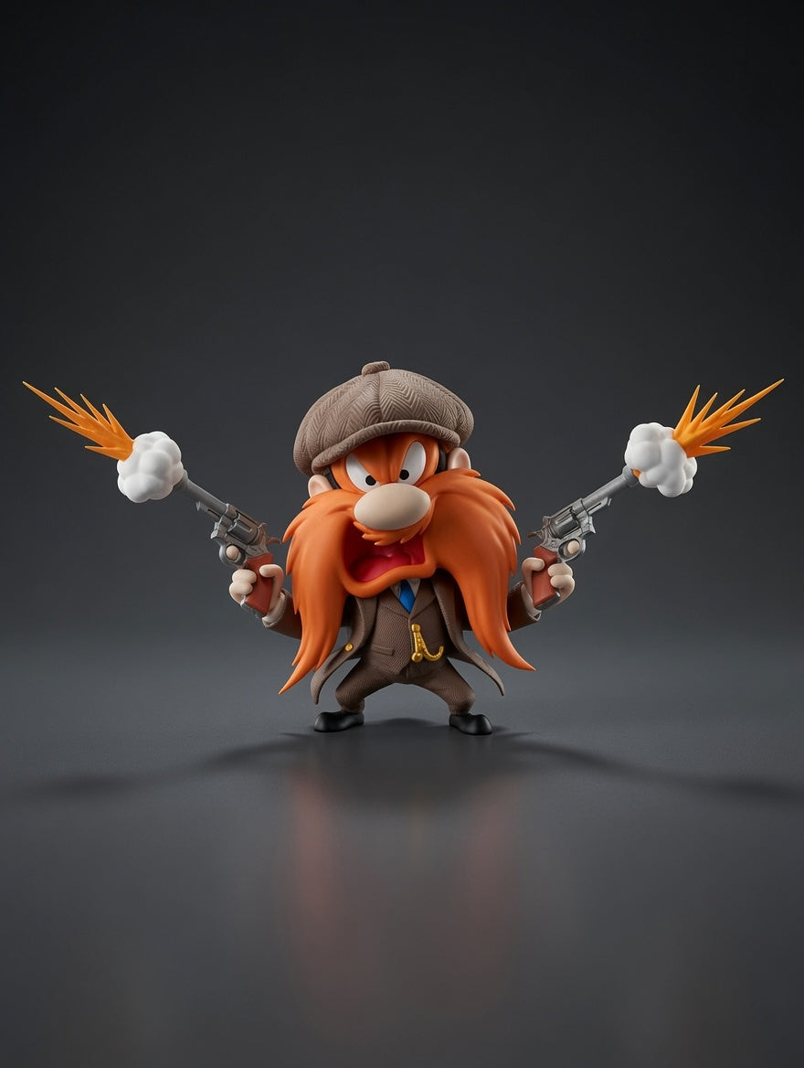Figurine Gangster Moustachu 3D Imprimée – Style Années 20 – Décoration Geek JT Créa3D