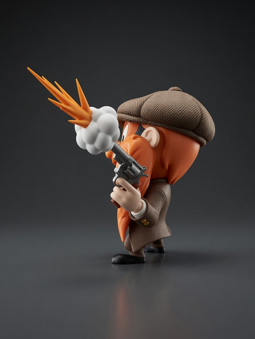 Figurine Gangster Moustachu 3D Imprimée – Style Années 20 – Décoration Geek JT Créa3D