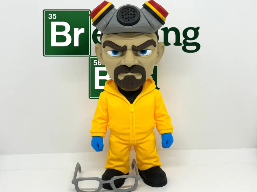 Figurine Heisenberg Breaking Bad inspired – chimiste iconique – fan art – collection figurine geek