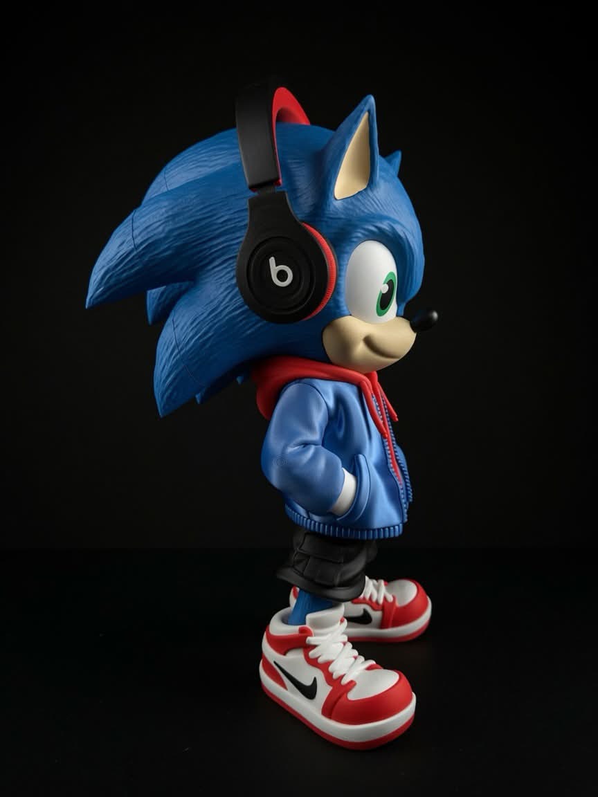 Figurine Hérisson Bleu Street 3D Imprimée JT Créa3D