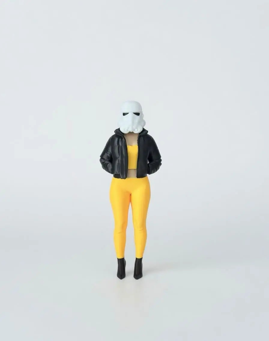 Figurine femme futuriste 3D – Décoration geek sci-fi JT Créa3D