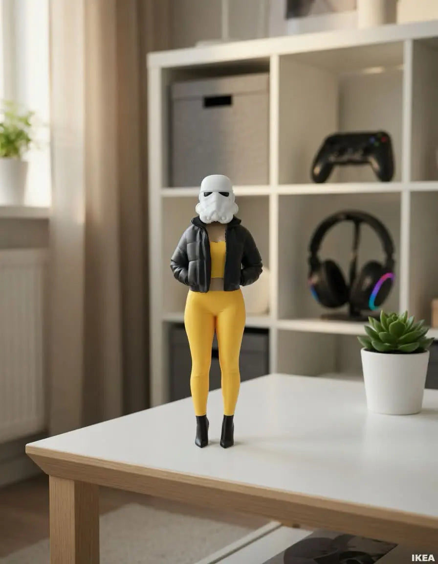 Figurine femme futuriste 3D – Décoration geek sci-fi JT Créa3D