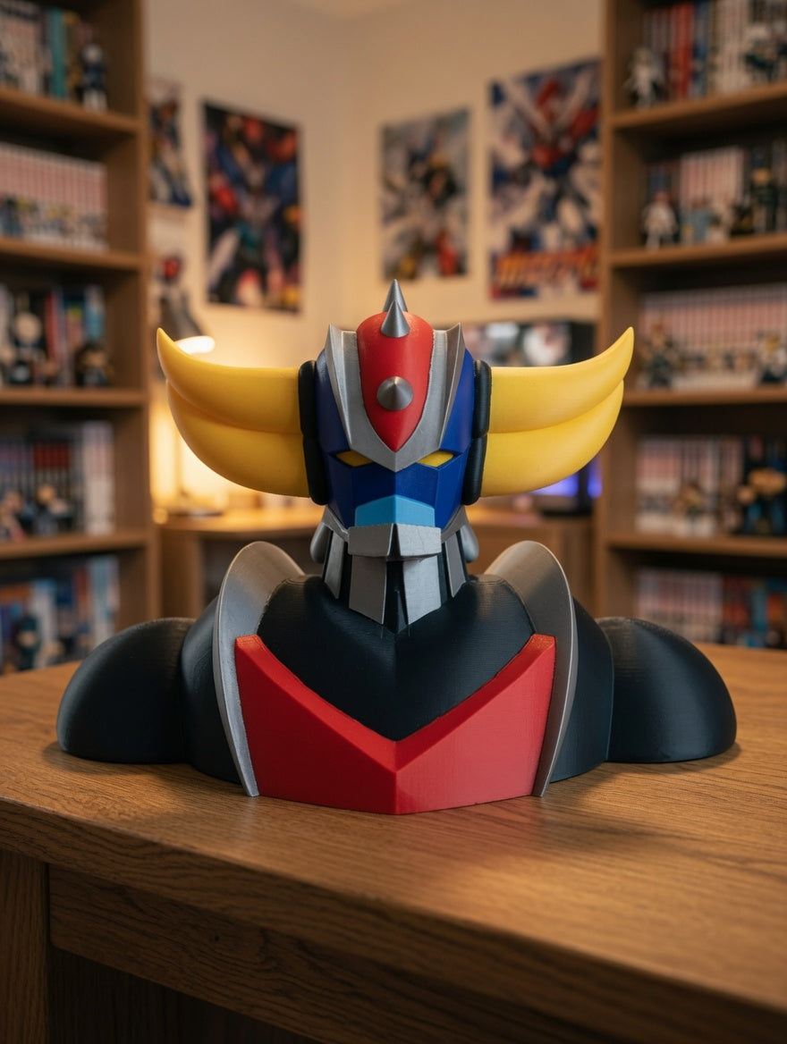 Buste Goldorak Grendizer 3D Imprimé – Style Iconique – Décoration Geek JT Créa3D