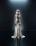 Figurine Femme Futuriste 3D – Robe Blanche – Décoration Moderne Sci-Fi JT Créa3D