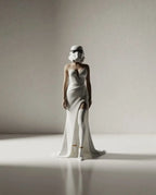 Figurine Femme Futuriste 3D – Robe Blanche – Style Geek Sci-Fi – Décoration Moderne JT Créa3D