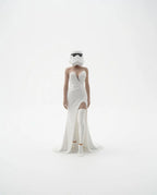 Figurine Femme Futuriste 3D – Robe Blanche – Style Geek Sci-Fi – Décoration Moderne JT Créa3D