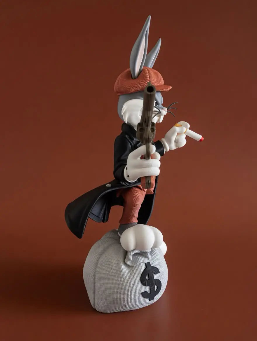 Figurine Lapin Gangster 3D – Statue Mafieux Vintage – Décoration Geek Premium JT Créa3D