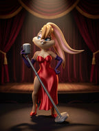 Figurine Lapine Chanteuse 3D Imprimée – Style Cabaret – Décoration Geek JT Créa3D