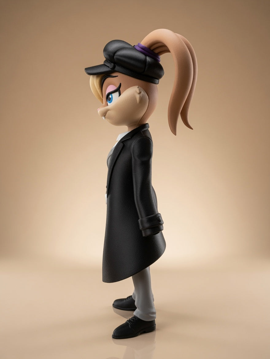 Figurine Lapine Gangster 3D Imprimée – Style Années 1920 – Décoration Geek JT Créa3D