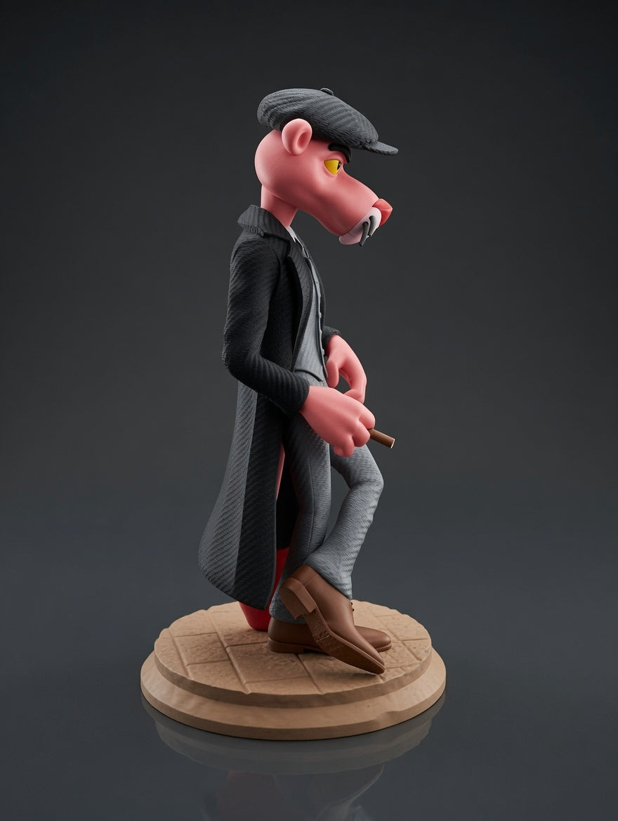 Figurine Gangster Panthère Rose 3D – Style Années 1920 – Décoration Vintage JT Créa3D
