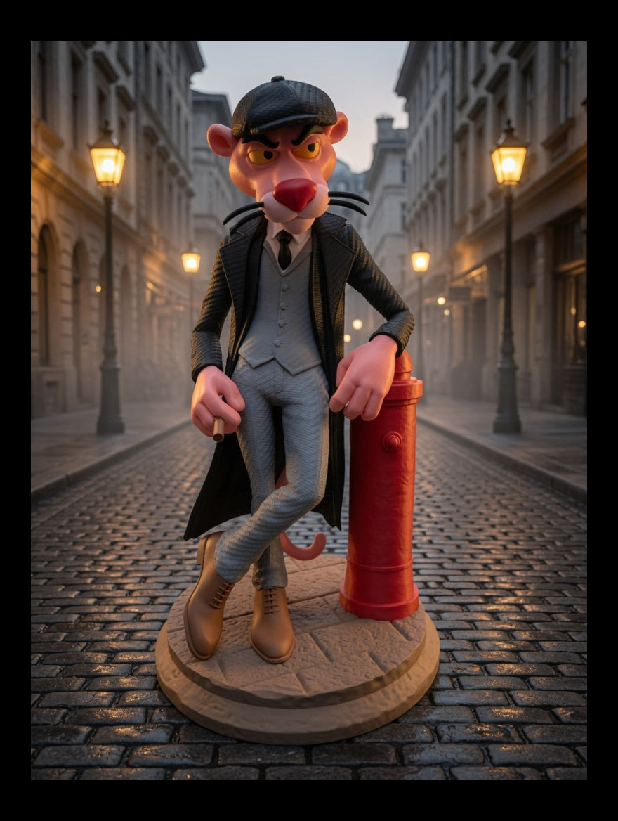 Figurine Gangster Panthère Rose 3D – Style Années 1920 – Décoration Vintage JT Créa3D