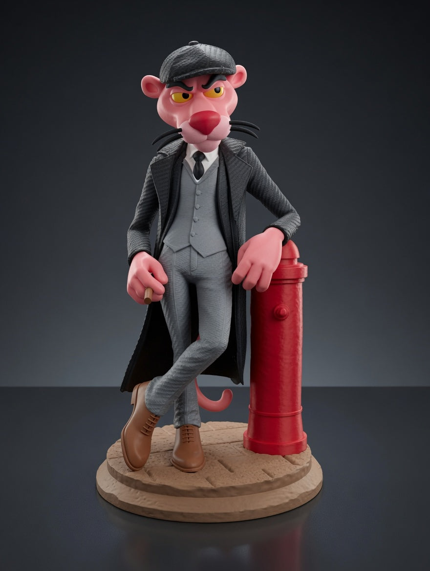 Figurine Gangster Panthère Rose 3D – Style Années 1920 – Décoration Vintage JT Créa3D