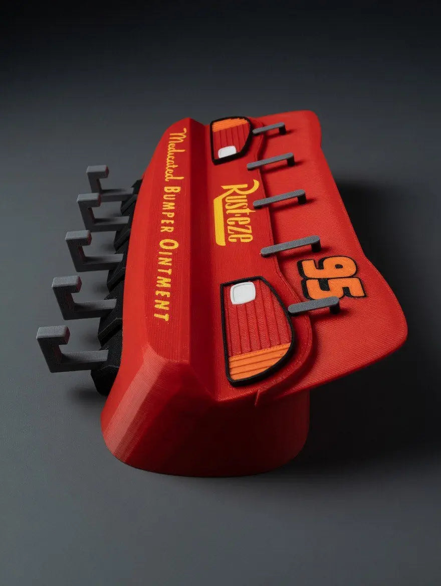 Porte clés mural voiture rouge – Support design 3D JT Créa3D