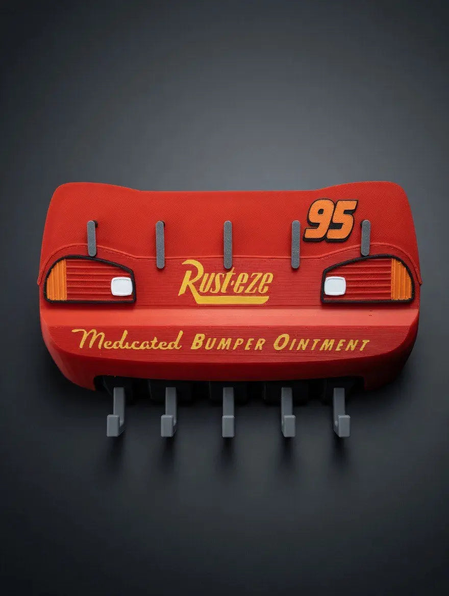 Porte clés mural voiture rouge – Support design 3D JT Créa3D