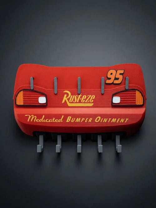 Porte clés mural voiture rouge – Support design 3D JT Créa3D